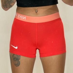 Nike Women's Vibrant Red Athletic Shorts